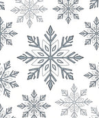 Winter Snowflake Medallion Silver Rug