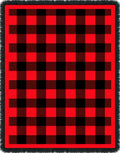 Red Black Buffalo Check Rug