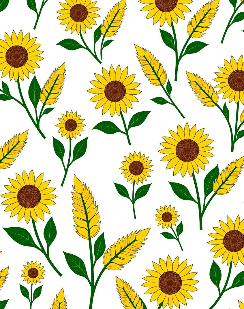 Golden Yellow Sunflower Botanical Arrangement Rug