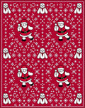 Festive Red Santa Snowflake Charm Rug