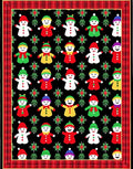 Christmas Snowman Holly Border Rug