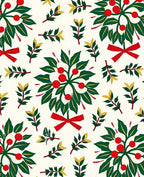 Red Green Berry Holiday Ribbon Rug