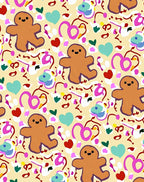 Whimsical Gingerbread Heart Confetti Rug