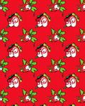 Whimsical Red Green Cartoon Face Rug