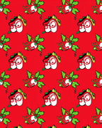 Whimsical Red Green Cartoon Face Rug