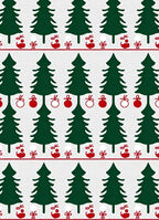 Green Tree Red Bauble Holiday Collection Rug