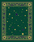 Emerald Green Cosmic Star Burst Rug