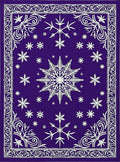 Winter Snowflakes Indigo Scrollwork Rug
