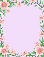Garden Pink Blossom Green Vine Rug