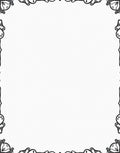 Ornate Black Floral Scroll Border Rug