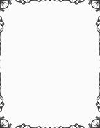 Ornate Black Floral Scroll Border Rug