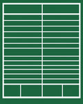 Deep Green White Lined Rectangular Rug