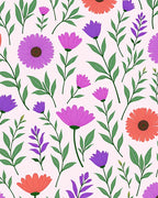 Spring Meadow Floral Garden Rug