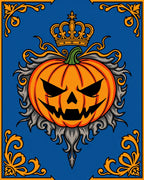 Orange Kingly Pumpkin Royal Crest Rug