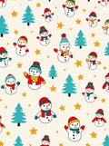 Whimsical Snowman Christmas Stars Rug