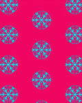 Vibrant Aqua Snowflake Scatter Rug