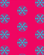 Vibrant Aqua Snowflake Scatter Rug