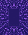 Purple Abstract Organic Branches Rug