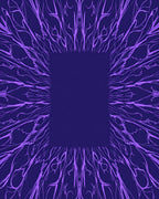 Purple Abstract Organic Branches Rug