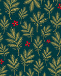 Golden Palm Fronds Red Flowers Rug