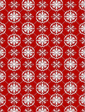 Red White Ice Flower Lattice Area Rug