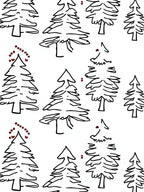 Whimsical Red Heart Topiary Trees Rug