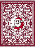 Crimson Santa Claus Folia Rug