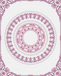 Elegant Pink Floral Mandala Accent Rug