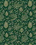 Elegant Emerald Green Botanical Branch Rug