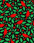 Red Bird Holly Berry Arrangement Rug
