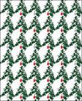 Christmas Trees with Red and Silver Ornaments Rug