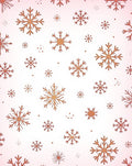 Copper Snowflake Scatter on Pink Background Rug