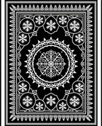 Monochromatic Ornate Snowflake Mandala Medallion Rug