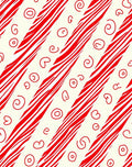 Crimson Red Candy Cane Swirls Rug