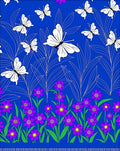 Vibrant Violet Butterfly Garden Rug