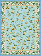 Blue Bell Blossom Border Rug