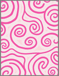 Bright Pink Swirl Abstract Rug