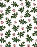 Green Leaf and Red Berry Garden Rug