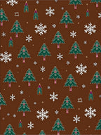 Green Forest Snowflake Christmas Elements Rug
