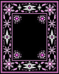 Fuchsia Snowflake Medallion Border Rug