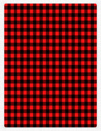 Classic Red Black Gingham Squares Rug