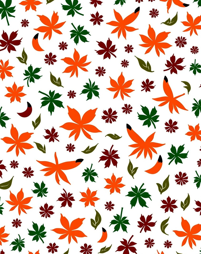 Autumn Maple Leaf Cluster Arrangement Rug