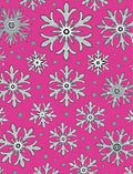 Pink Snowflake Cluster Art Rug