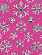 Pink Snowflake Cluster Art Rug