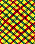 Vibrant Yellow Red Green Plaid Rug