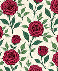 Crimson Rose Botanical Garland Rug
