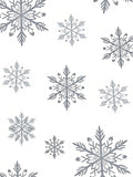 Classic Gray Snowflake Winter Arrangement Rug