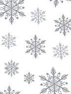 Classic Gray Snowflake Winter Arrangement Rug