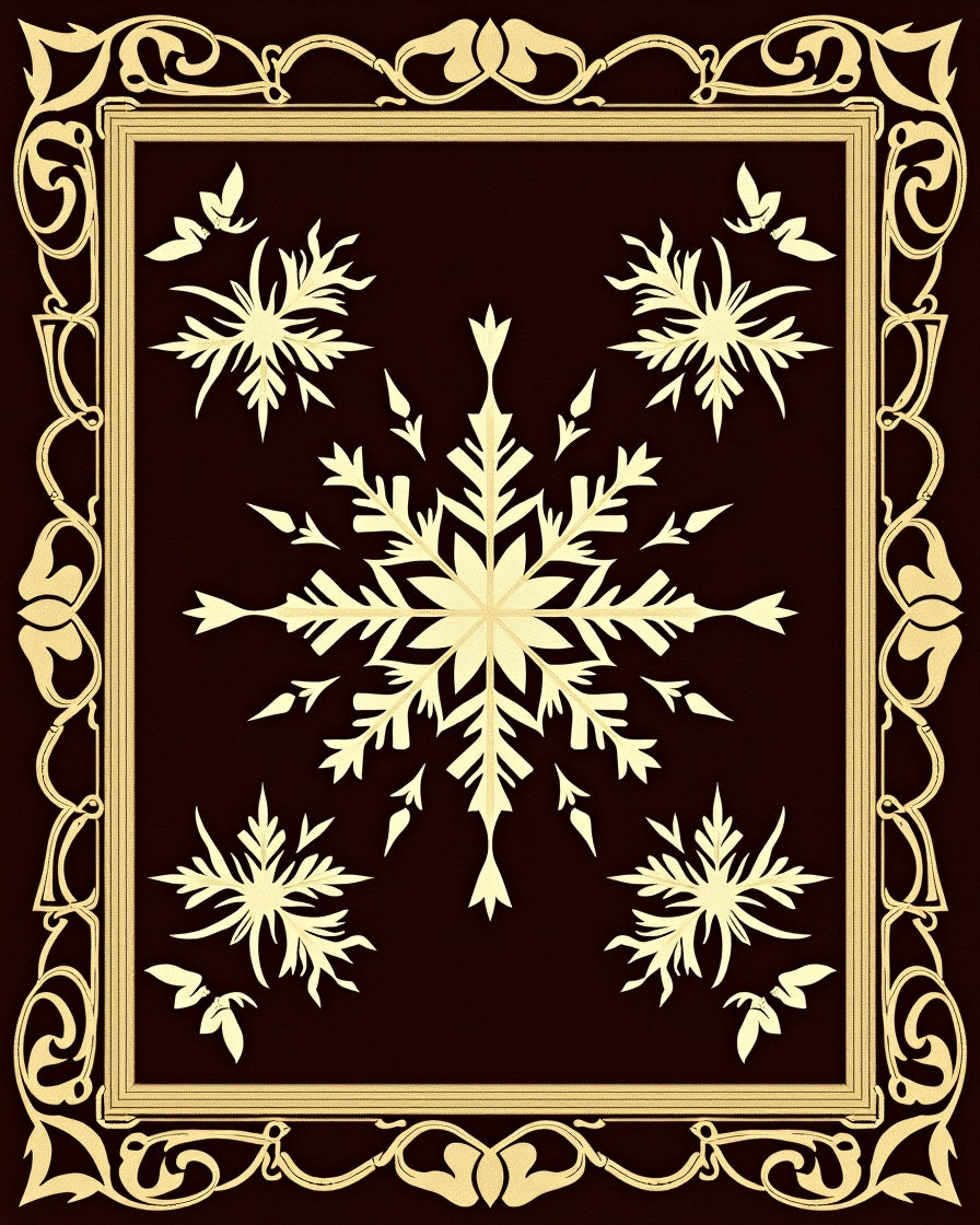 Gilded Snowflake Bordered Classic Rug