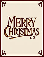 Elegant Crimson Merry Christmas Script Rug